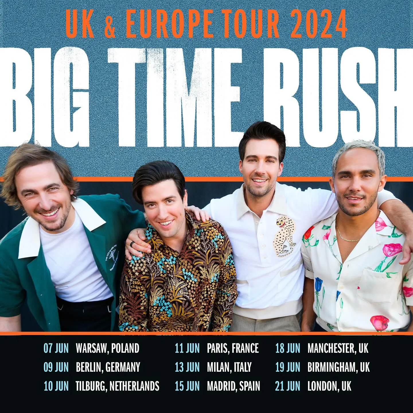 Big Time Rush trasa koncertowa w Europie / Źródło facebook.com/bigtimerush