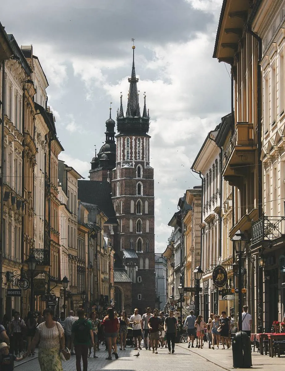 Kościół Mariacki w Krakowie, widok z ulicy Floriańskiej